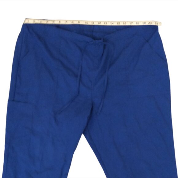 Scrubstar Scrub Set Top Bottom Pants XL Nursing Uniform Blue - Picture 9 of 12